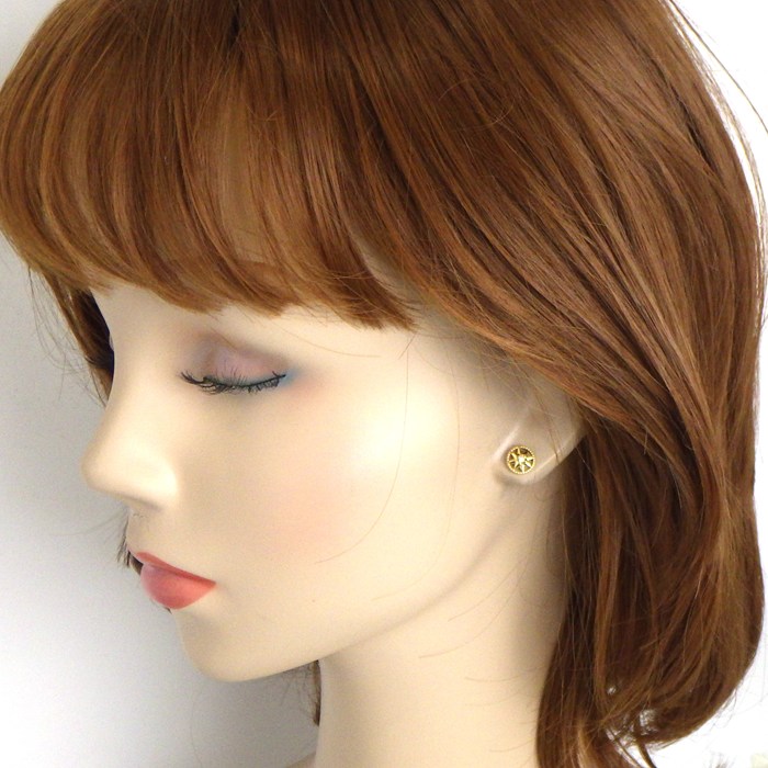 クリスチャンディオール Christian Dior ピアス ローズデヴァン スモール JRDV95083_0000 スター サークル ラウンド 1ポイント ダイヤモンド 0.01ct K18YG ※片方のみ 【箱・保付き】 【中古】