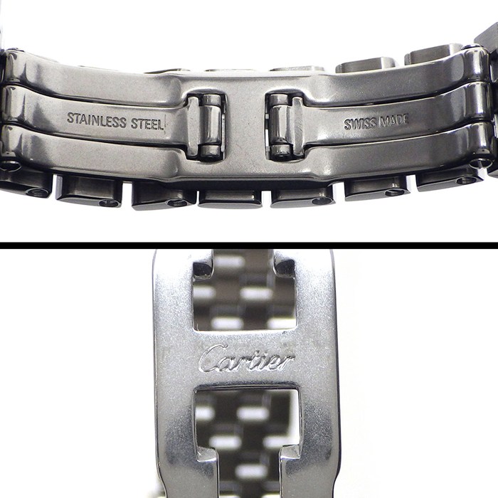 カルティエ Cartier 腕時計 サントス ドゥモワゼル SM W25064Z5 スクエア アイボリー文字盤 SS クオーツアナログ 【中古】