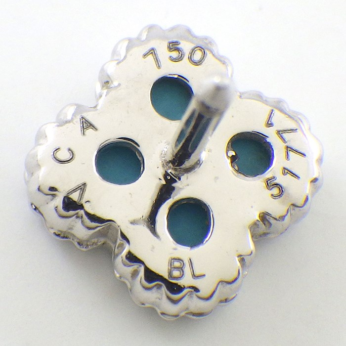 ヴァンクリーフ＆アーペル Van Cleef & Arpels ピアス スウィート アルハンブラ VCARA44500 ターコイズ トルコ石 K18WG 【中古】