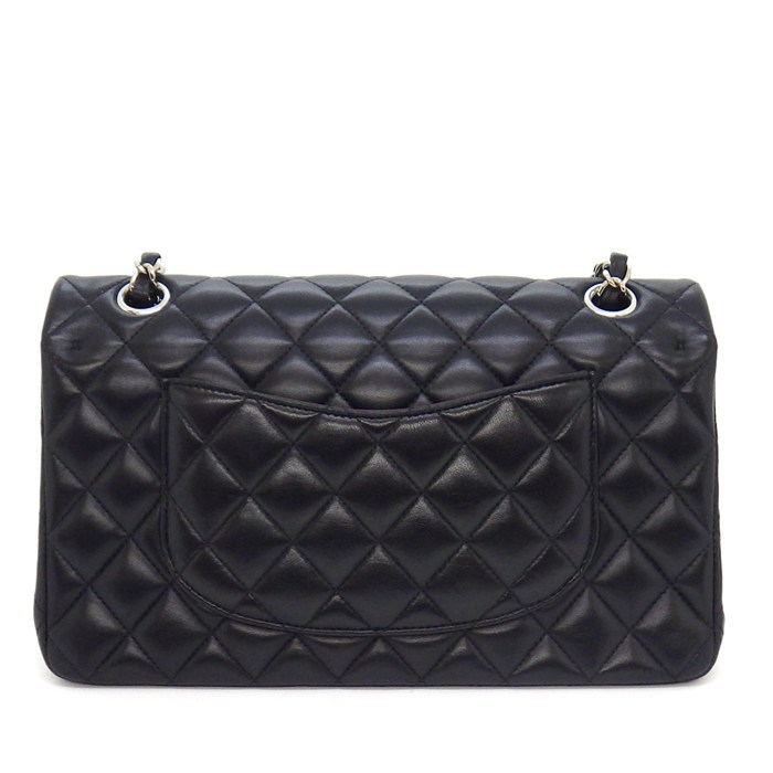 シャネル CHANEL ショルダーバッグ マトラッセ25 11.12 クラシック ハンドバッグ A01112 2019年 ブラック ボルドー ラムスキン 【中古】