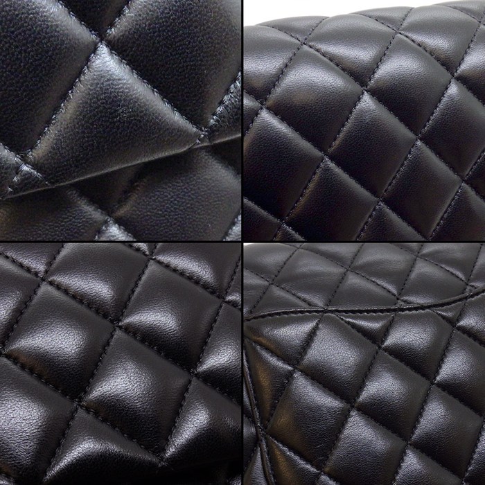 シャネル CHANEL ショルダーバッグ マトラッセ25 11.12 クラシック ハンドバッグ A01112 2019年 ブラック ボルドー ラムスキン 【中古】
