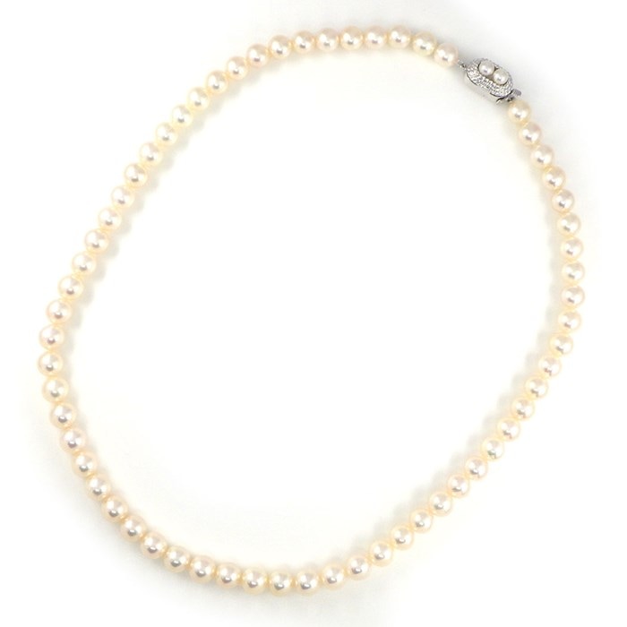 タサキ 田崎真珠 TASAKI ネックレス アコヤ真珠 7.0mm珠 SV925 【中古】