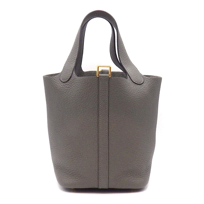 エルメス HERMES ハンドバッグ ピコタン PM 2022年製 グリメイヤー トリヨンクレマンス (牛革) ゴールド金具 【中古】