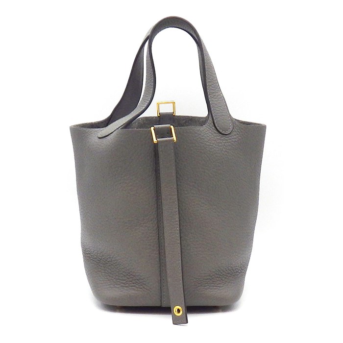 エルメス HERMES ハンドバッグ ピコタン PM 2022年製 グリメイヤー トリヨンクレマンス (牛革) ゴールド金具 【中古】