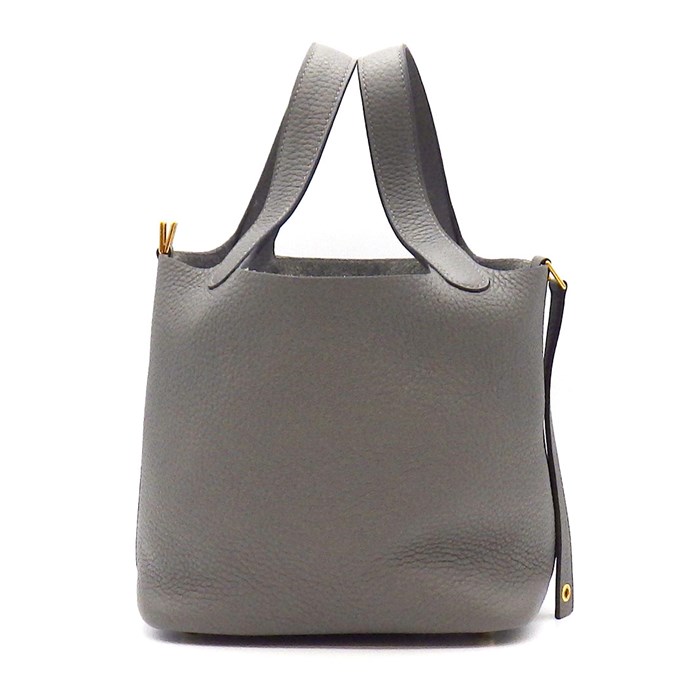 エルメス HERMES ハンドバッグ ピコタン PM 2022年製 グリメイヤー トリヨンクレマンス (牛革) ゴールド金具 【中古】