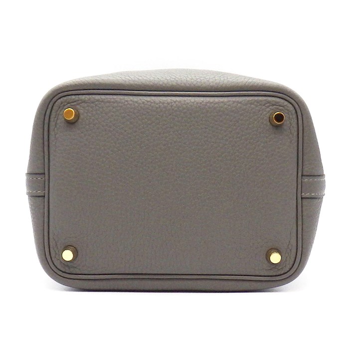 エルメス HERMES ハンドバッグ ピコタン PM 2022年製 グリメイヤー トリヨンクレマンス (牛革) ゴールド金具 【中古】