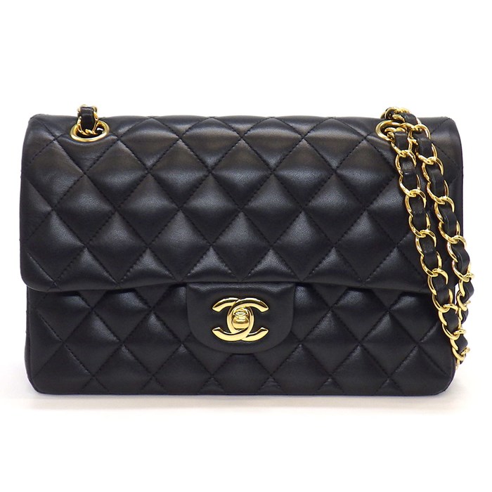 シャネル CHANEL ハンドバッグ ショルダーバッグ マトラッセ 23 クラシック スモール A01113 2020年 ブラック ボルドー ラムスキン ゴールド金具 【中古】