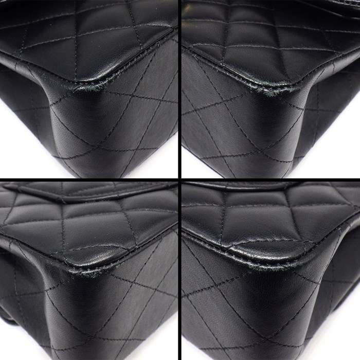 シャネル CHANEL ハンドバッグ ショルダーバッグ マトラッセ 23 クラシック スモール A01113 2020年 ブラック ボルドー ラムスキン ゴールド金具 【中古】