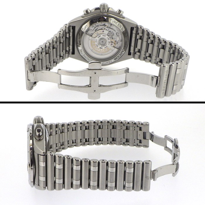 ブライトリング Breitling 腕時計 クロノマット ベントレー B01 42 AB0134101L1A1 デイト クロノグラフ タキメーター スモールセコンド 夜光インデックス/針 裏スケ 回転ベゼル サンレイ グリーン文字盤 SS 自動巻き 【中古】