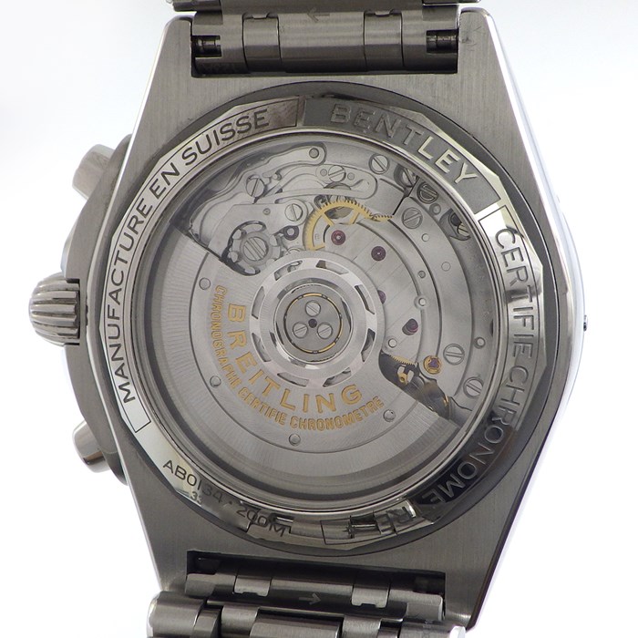ブライトリング Breitling 腕時計 クロノマット ベントレー B01 42 AB0134101L1A1 デイト クロノグラフ タキメーター スモールセコンド 夜光インデックス/針 裏スケ 回転ベゼル サンレイ グリーン文字盤 SS 自動巻き 【中古】
