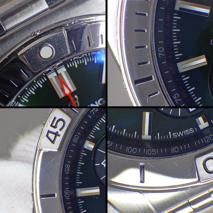 ブライトリング Breitling 腕時計 クロノマット ベントレー B01 42 AB0134101L1A1 デイト クロノグラフ タキメーター スモールセコンド 夜光インデックス/針 裏スケ 回転ベゼル サンレイ グリーン文字盤 SS 自動巻き 【中古】