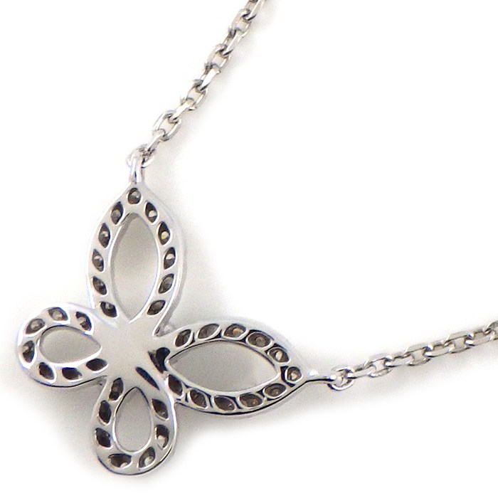 グラフ Graff GRAFF ネックレス ミニバタフライ シルエット RGP808 ダイヤモンド 計0.15ct K18WG 【箱・保付き】 【中古】