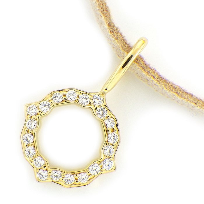 【ハリーウィンストン HARRY WINSTON】ペンダントトップ ベル CMDYRDOPBEL 20ポイント ダイヤモンド 0.22ct K18YG 