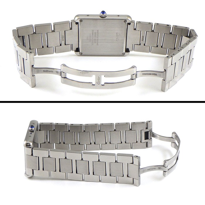 カルティエ Cartier 腕時計 タンク ソロ LM W5200014 レクタンギュラー シルバー文字盤 SS クオーツアナログ 【中古】