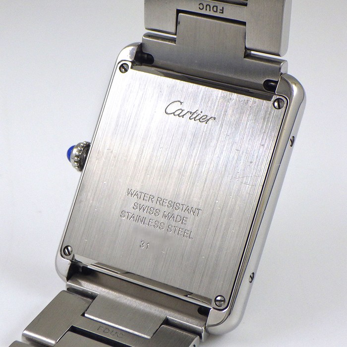 カルティエ Cartier 腕時計 タンク ソロ LM W5200014 レクタンギュラー シルバー文字盤 SS クオーツアナログ 【中古】
