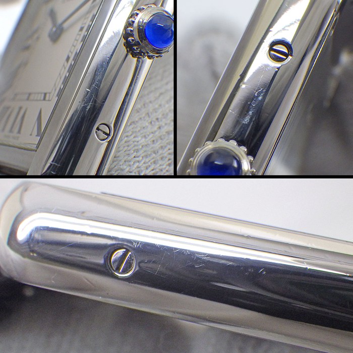 カルティエ Cartier 腕時計 タンク ソロ LM W5200014 レクタンギュラー シルバー文字盤 SS クオーツアナログ 【中古】