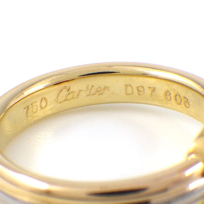 カルティエ Cartier リング モノストーン スリーカラー 1ポイント ルビー K18PG K18WG K18YG 7号 / #47 【中古】