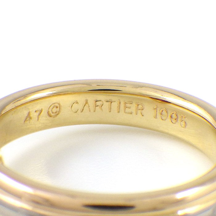 カルティエ Cartier リング モノストーン スリーカラー 1ポイント ルビー K18PG K18WG K18YG 7号 / #47 【中古】