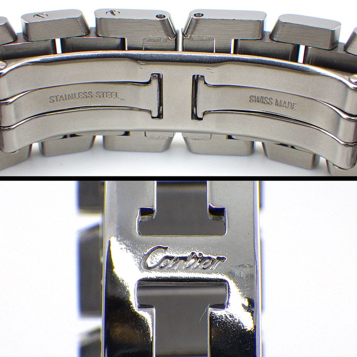 カルティエ Cartier 腕時計 タンク フランセーズ MM W51011Q3 スクエア アイボリー文字盤 ローマンインデックス デイト SS クオーツアナログ 【中古】