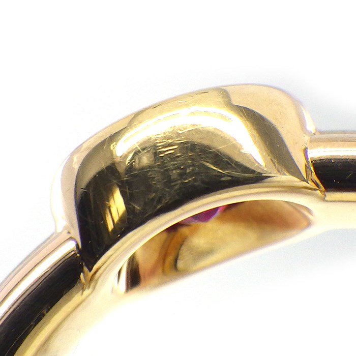 カルティエ Cartier リング モノストーン スリーカラー 1ポイント ルビー K18PG K18WG K18YG 7号 / #47 【中古】
