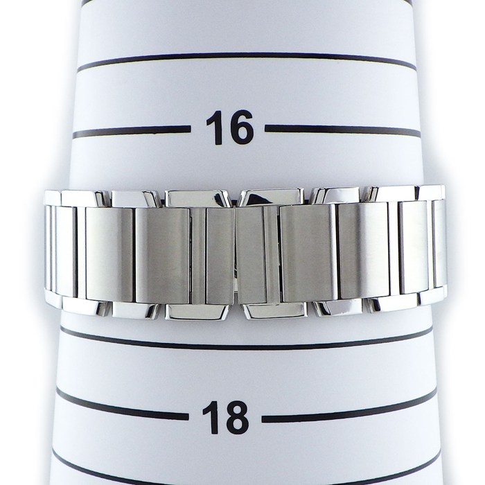 カルティエ Cartier 腕時計 タンク フランセーズ MM W51011Q3 スクエア アイボリー文字盤 ローマンインデックス デイト SS クオーツアナログ 【中古】