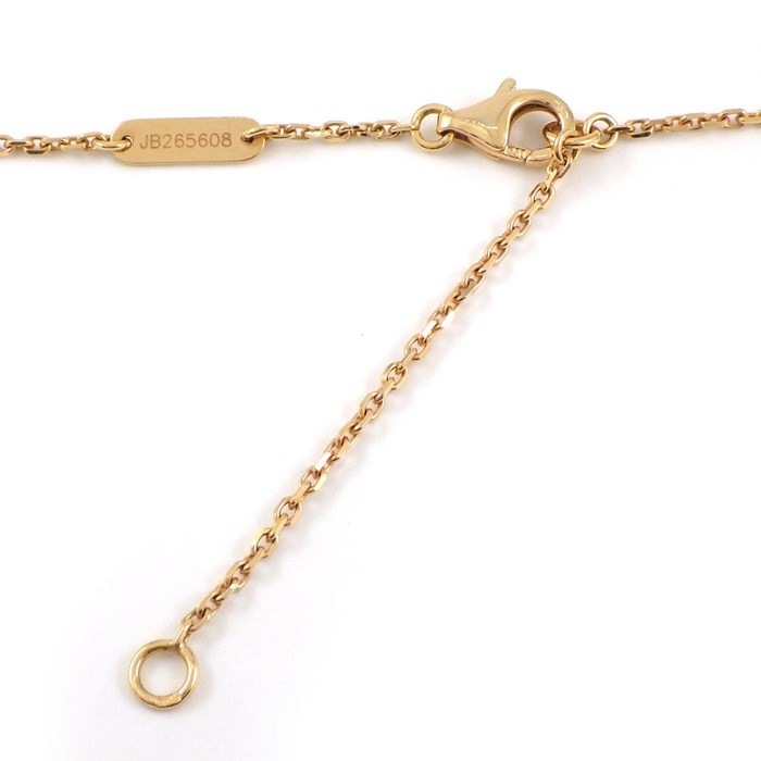ヴァンクリーフ＆アーペル Van Cleef & Arpels ネックレス ヴィンテージ　アルハンブラ 2012年 クリスマス X'mas 限定モデル ホワイト シェル 1ポイント ダイヤモンド K18PG 白 【中古】