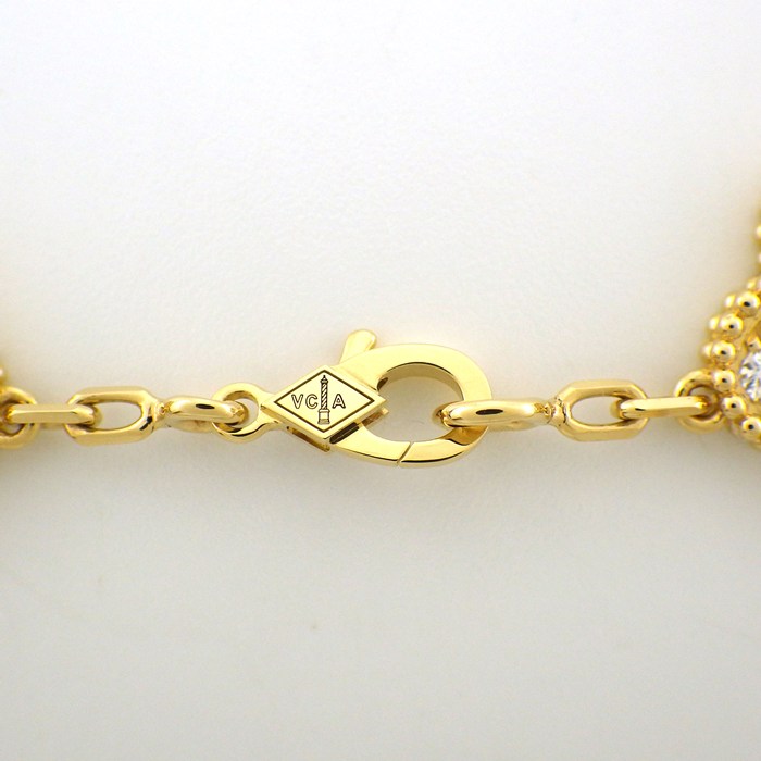 ヴァンクリーフ&アーペル Van Cleef & Arpels ブレスレット ヴィンテージ アルハンブラ 5モチーフ VCARA41400 フル パヴェ ダイヤモンド K18YG 【箱・保付き】 【中古】