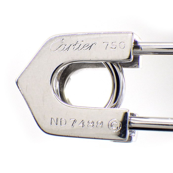カルティエ Cartier ブローチ アントルラセ C2 2C ピンブローチ 安全ピン モチーフ ダイヤモンド K18WG 【中古】