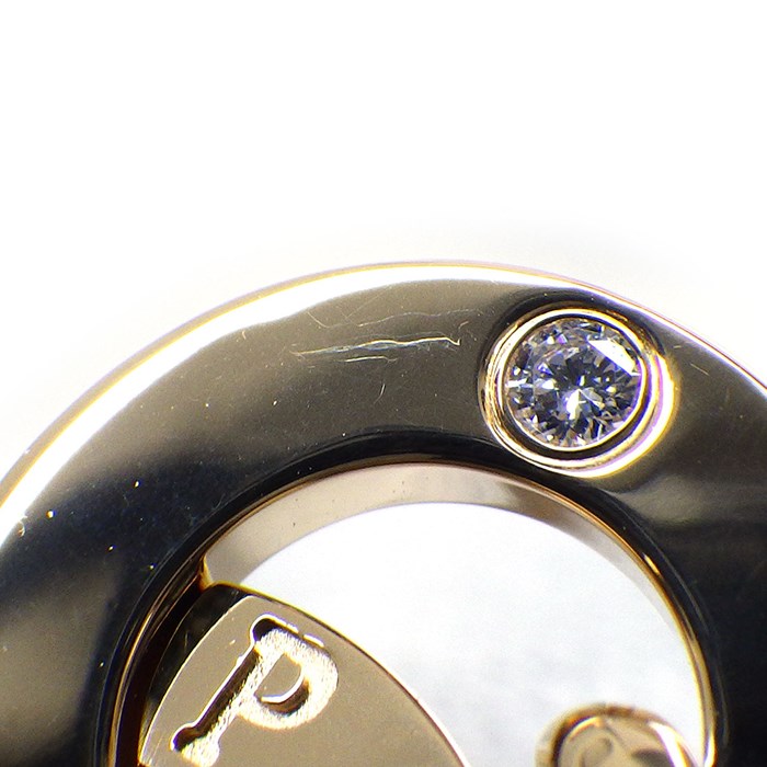 ピアジェ PIAGET リング ポセション ラウンド ロゴ サークル 1ポイント ダイヤモンド K18YG 10号 / #50 【中古】