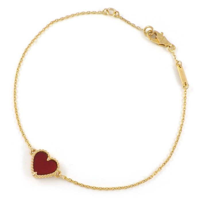ヴァンクリーフ&アーペル Van Cleef & Arpels ブレスレット スウィート アルハンブラ ハート VCARN59L00 カーネリアン K18YG 【中古】