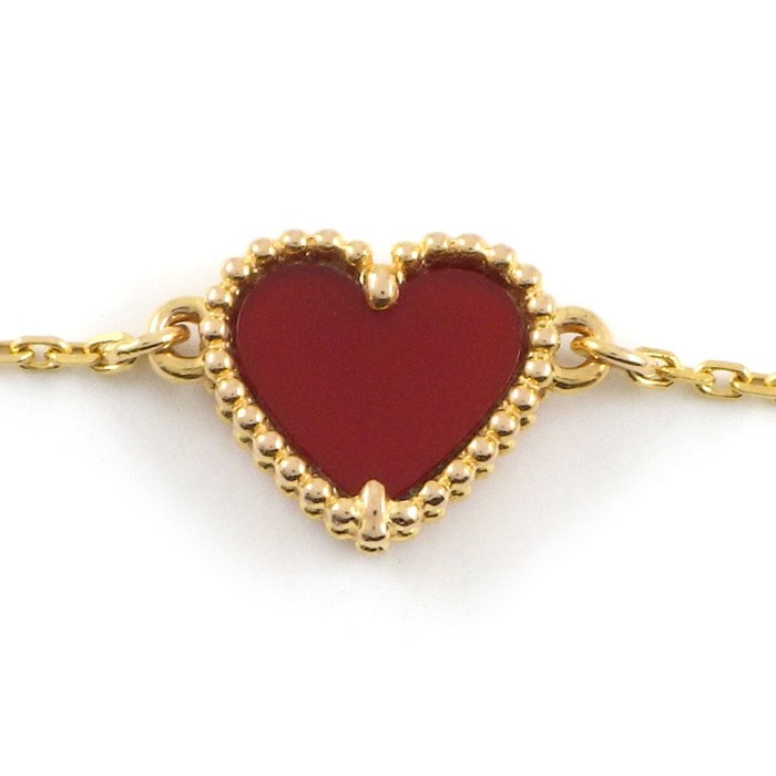 ヴァンクリーフ&アーペル Van Cleef & Arpels ブレスレット スウィート アルハンブラ ハート VCARN59L00 カーネリアン K18YG 【中古】