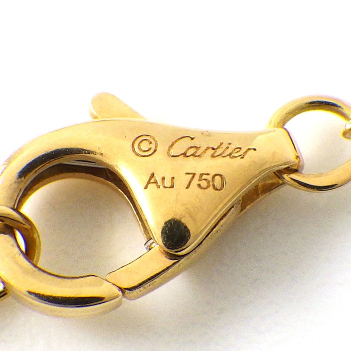カルティエ Cartier ネックレス パンテール ドゥ B7224737 パンサー モチーフ 19ポイント ダイヤモンド 計0.07ct 1ポイント ツァボライトガーネット K18YG ブラック ラッカー 黒 【中古】