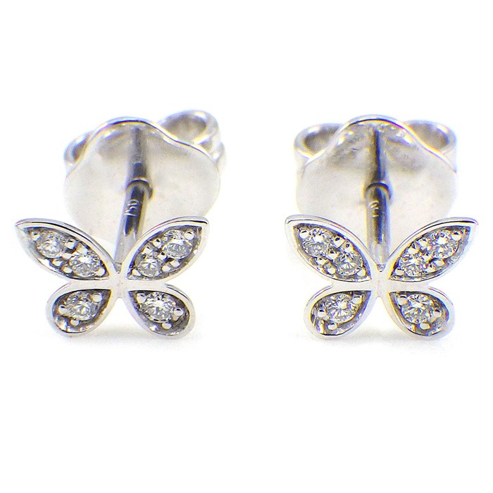 グラフ Graff GRAFF ピアス パヴェ バタフライ プティ RGE1563 ダイヤモンド 計0.08ct K18WG 【箱・保付き】 【中古】