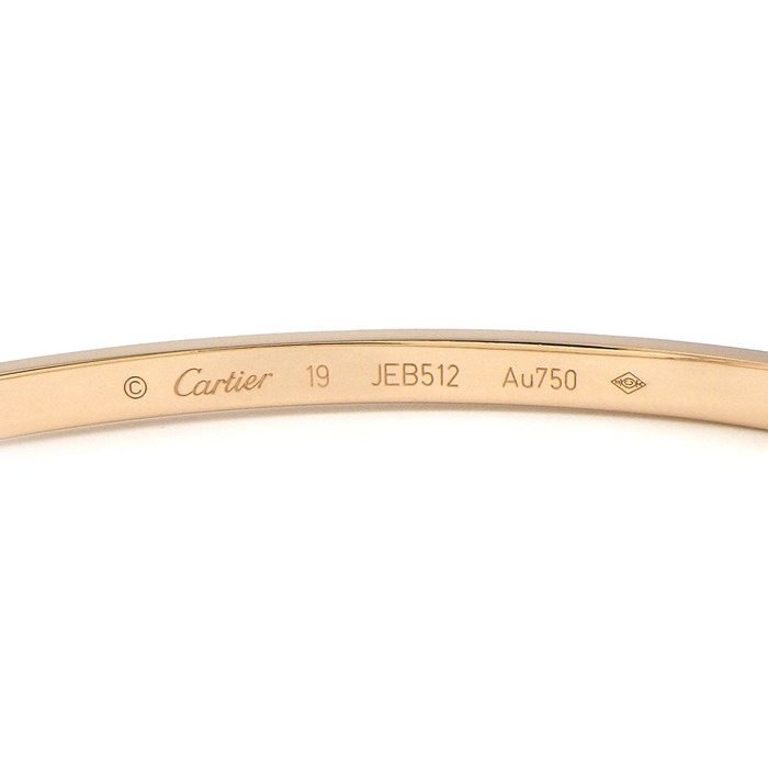 カルティエ Cartier ブレスレット ラブ SM B6047319 K18PG / #19 【箱・保付き】 【中古】