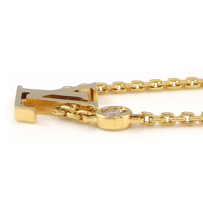 ルイ・ヴィトン LOUIS VUITTON ネックレス イディール ブロッサム LV Q93626 モノグラム ダイヤモンド 0.03ct K18YG 【中古】