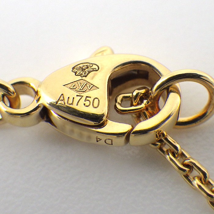 ルイ・ヴィトン LOUIS VUITTON ネックレス イディール ブロッサム LV Q93626 モノグラム ダイヤモンド 0.03ct K18YG 【中古】
