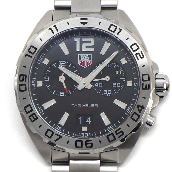 タグ・ホイヤー TAG Heuer 腕時計 フォーミュラ1 デイト WAZ111A.BA0875 アラーム スモールセコンド 夜光インデックス 夜光針 ブラック文字盤 SS クオーツアナログ 【箱・保付き】 【中古】