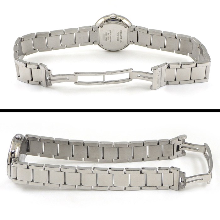ティファニー Tiffany & Co. 腕時計 アトラス 2ハンド 62867469 ダイヤベゼル/インデックス シルバー文字盤 SS クオーツアナログ 【中古】