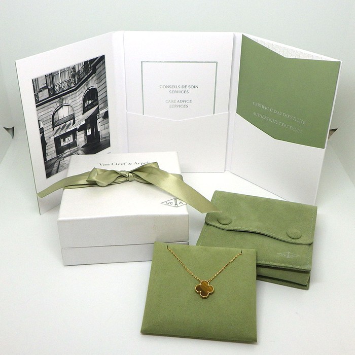 ヴァンクリーフ＆アーペル Van Cleef & Arpels ネックレス ヴィンテージアルハンブラ VCARD38600 タイガーアイ K18YG 【箱・保付き】 【中古】