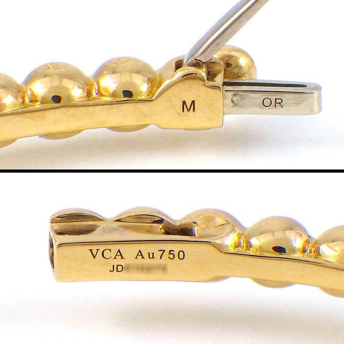 ヴァンクリーフ＆アーペル Van Cleef & Arpels バングル ペルレ ゴールドパール VCARO7A800 K18YG / #M 【中古】