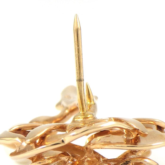 ミキモト MIKIMOTO ピンブローチ 薔薇 ローズ モチーフ パール 3.5-4.5mm珠 K18PG 【中古】