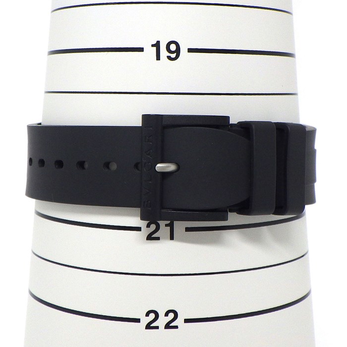 ブルガリ BVLGARI 腕時計 ディアゴノ DG41SMCVD イエロー文字盤 カレンダー 夜光針 マグネシウム セラミック ラバーベルト 自動巻き 【箱・保付き】 【中古】