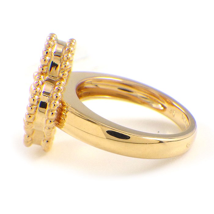 ヴァンクリーフ＆アーペル Van Cleef & Arpels ピンキーリング ヴィンテージ アルハンブラ ギョーシェ VCARP6I300 K18YG 6号 / #46 【箱・保付き】 【中古】
