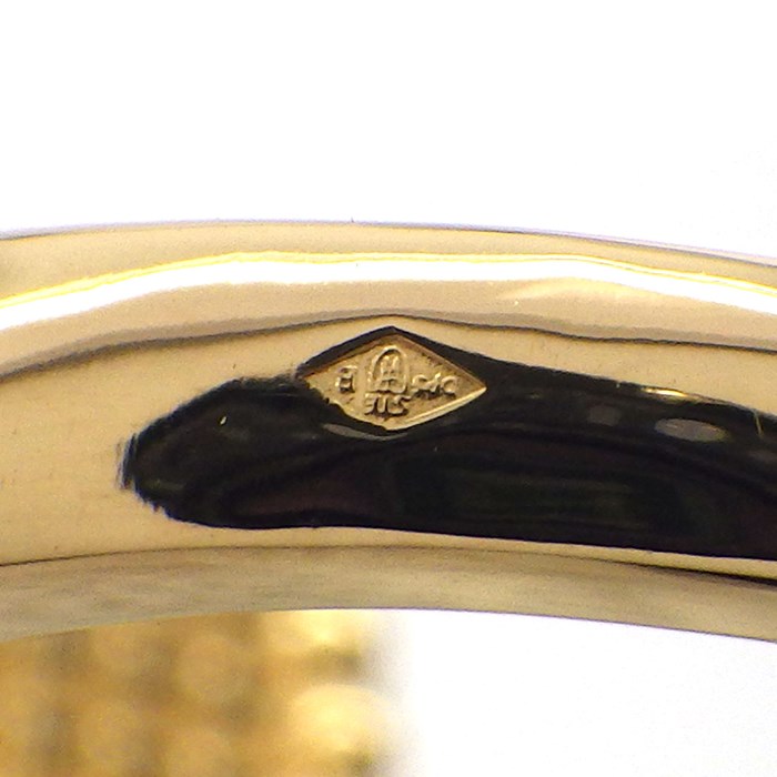 ヴァンクリーフ＆アーペル Van Cleef & Arpels ピンキーリング ヴィンテージ アルハンブラ ギョーシェ VCARP6I300 K18YG 6号 / #46 【箱・保付き】 【中古】