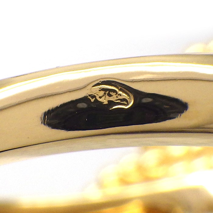 ヴァンクリーフ＆アーペル Van Cleef & Arpels ピンキーリング ヴィンテージ アルハンブラ ギョーシェ VCARP6I300 K18YG 6号 / #46 【箱・保付き】 【中古】