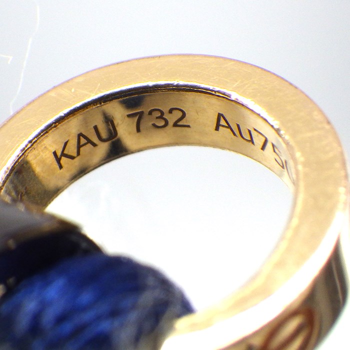カルティエ Cartier ブレスレット ベビーラブ ダブルサークル 4ポイント ダイヤモンド K18PG ダークブラウン セラミック ブルーコード 【中古】