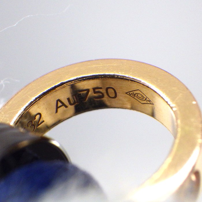 カルティエ Cartier ブレスレット ベビーラブ ダブルサークル 4ポイント ダイヤモンド K18PG ダークブラウン セラミック ブルーコード 【中古】