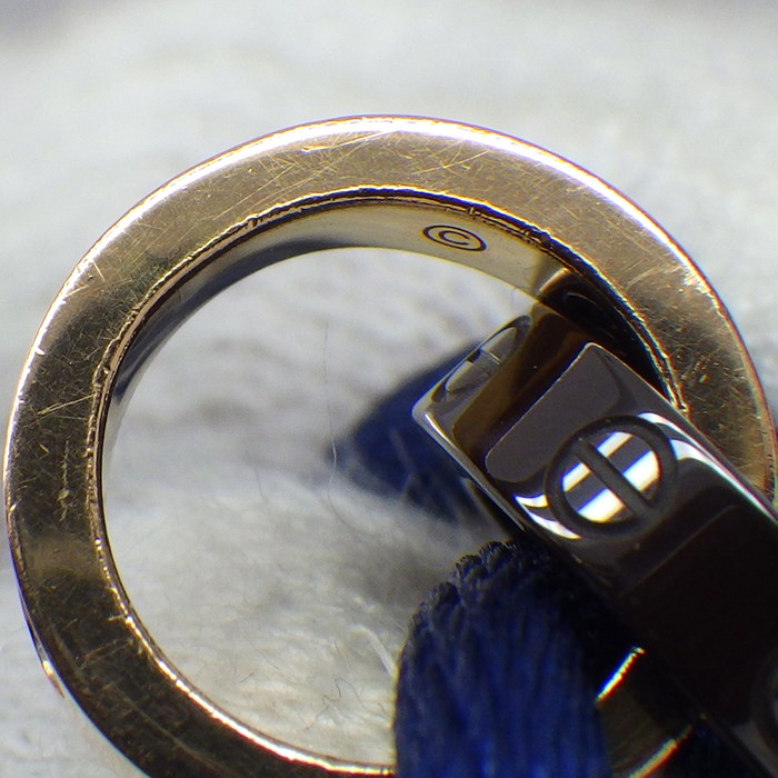 カルティエ Cartier ブレスレット ベビーラブ ダブルサークル 4ポイント ダイヤモンド K18PG ダークブラウン セラミック ブルーコード 【中古】