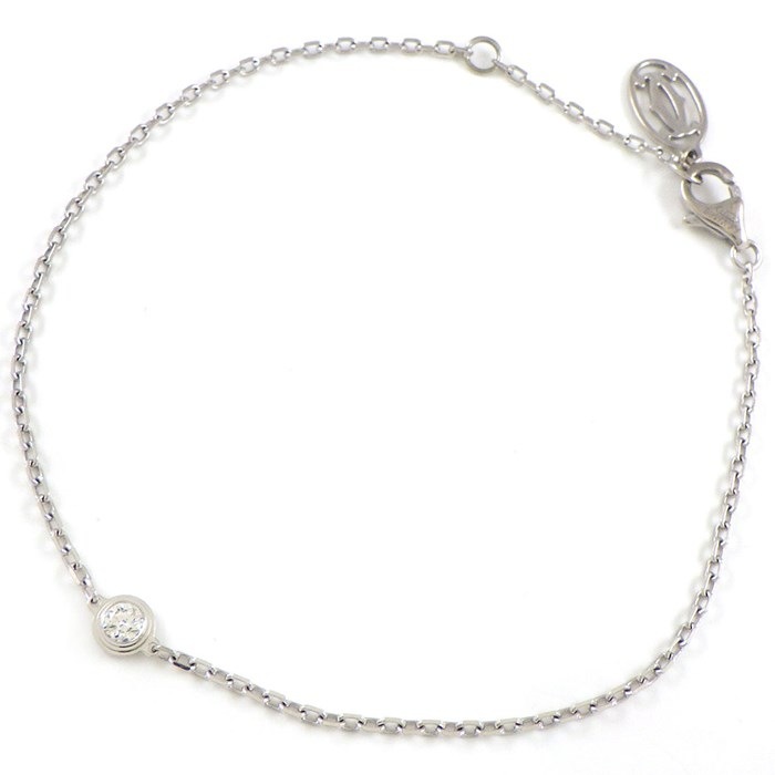 カルティエ Cartier ブレスレット ダムール スモール SM B6037200 ディアマン レジェ ドゥ カルティエ 1ポイント ダイヤモンド 0.10ct K18WG 【中古】