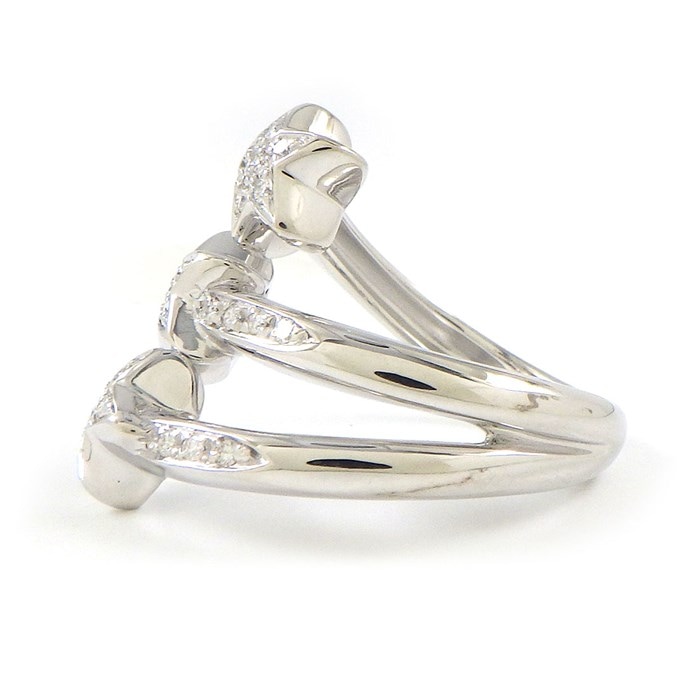 スタージュエリー STAR JEWELRY リング スターモチーフ コメット 流れ星 シューティング パヴェ ダイヤモンド 計0.29ct K18WG 11号 【中古】